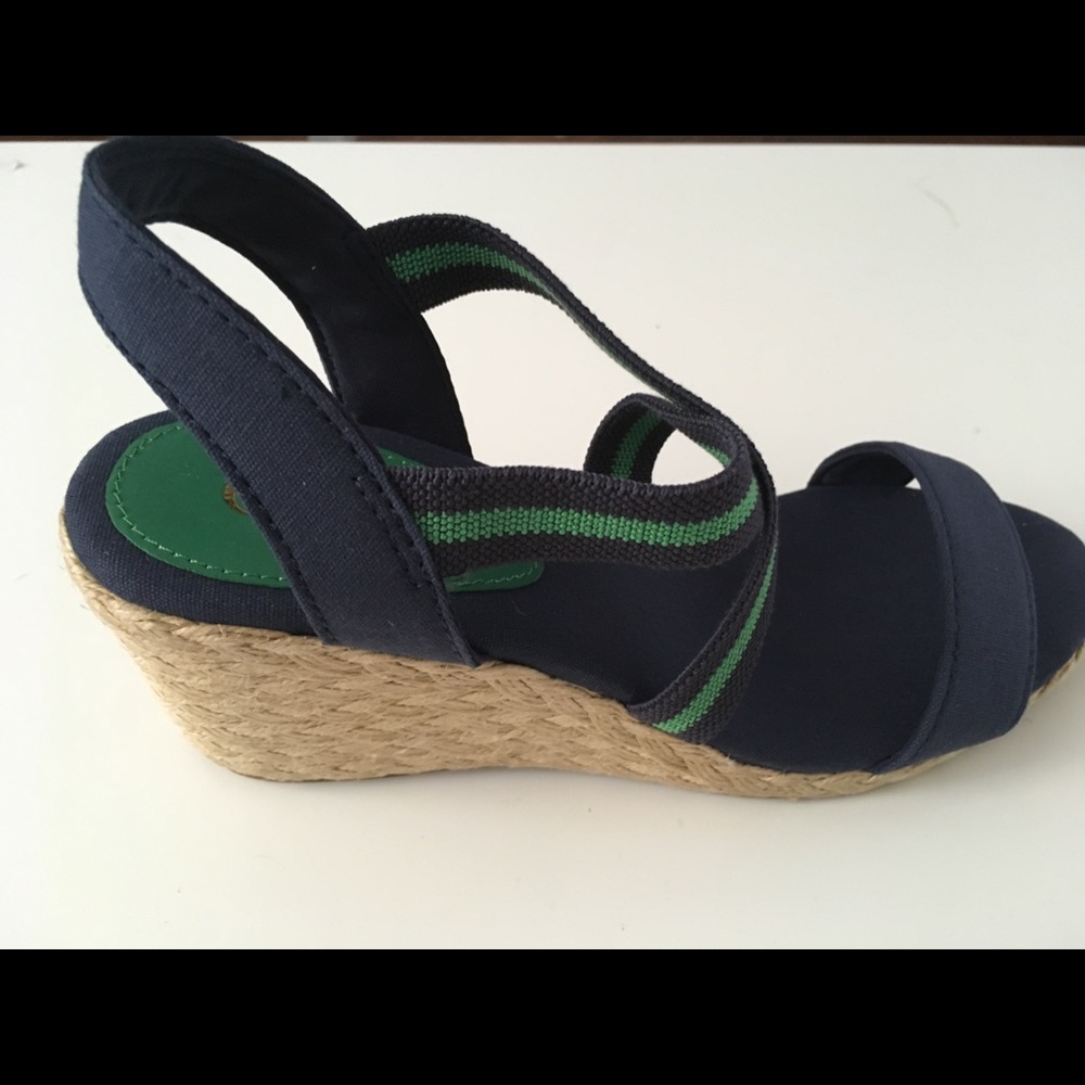 Chaps Blue/Green Wedges Size 8.5 - New